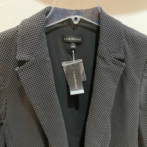 Lane Bryant Ladies Black & White Speck Blazer - 16 - Picture 10 of 12